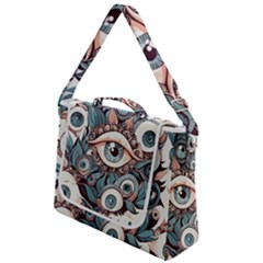 Eyes Pattern Box Up Messenger Bag by Valentinaart