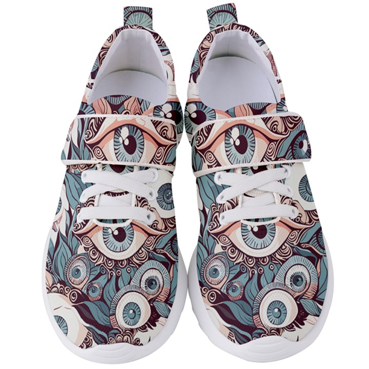 Eyes pattern Women s Velcro Strap Shoes