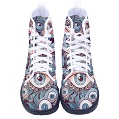 Eyes Pattern Men s High-top Canvas Sneakers by Valentinaart