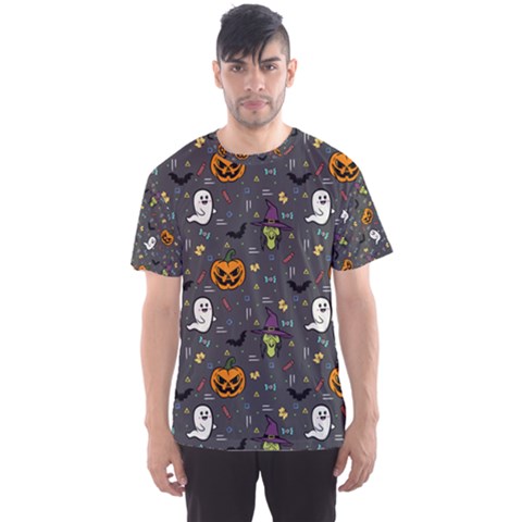 Halloween Pattern Bat Men s Sport Mesh T-shirt by Bangk1t