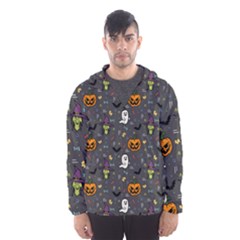 Halloween Pattern Bat Men s Hooded Windbreaker