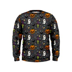 Halloween Pattern Bat Kids  Sweatshirt