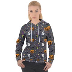 Halloween Pattern Bat Women s Overhead Hoodie