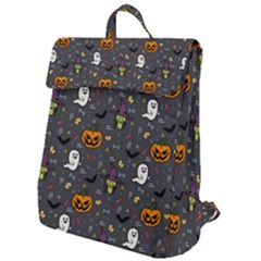 Halloween Pattern Bat Flap Top Backpack by Bangk1t