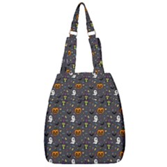 Halloween Pattern Bat Center Zip Backpack by Bangk1t