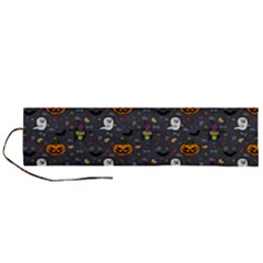 Halloween Pattern Bat Roll Up Canvas Pencil Holder (l) by Bangk1t