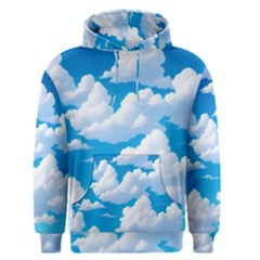 Sky Clouds Blue Cartoon Animated Men s Core Hoodie