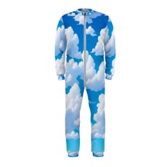 Sky Clouds Blue Cartoon Animated Onepiece Jumpsuit (kids)