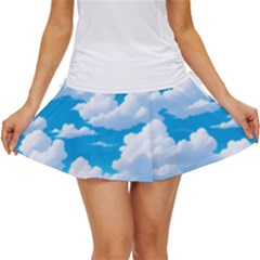 Sky Clouds Blue Cartoon Animated Women s Skort by Bangk1t