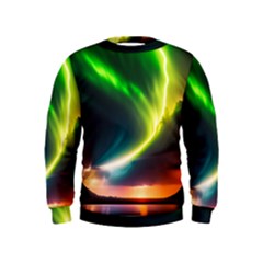 Lake Storm Neon Nature Kids  Sweatshirt