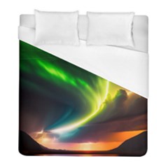 Lake Storm Neon Nature Duvet Cover (full/ Double Size) by Bangk1t