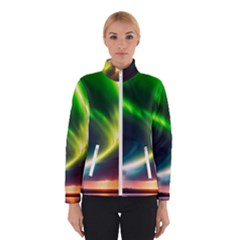 Lake Storm Neon Nature Women s Bomber Jacket