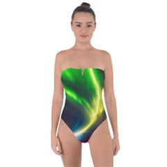 Lake Storm Neon Nature Tie Back One Piece Swimsuit by Bangk1t