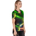 Lake Storm Neon Nature Women s V-Neck Scrub Top View3