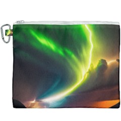 Lake Storm Neon Nature Canvas Cosmetic Bag (xxxl) by Bangk1t