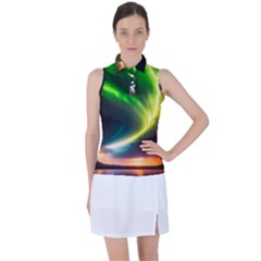 Lake Storm Neon Nature Women s Sleeveless Polo T-shirt by Bangk1t