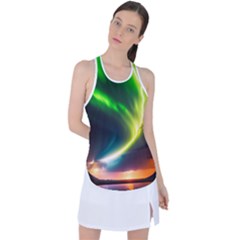 Lake Storm Neon Nature Racer Back Mesh Tank Top by Bangk1t