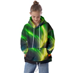 Lake Storm Neon Nature Kids  Oversized Hoodie