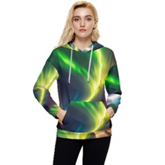 Lake Storm Neon Nature Women s Lightweight Drawstring Hoodie