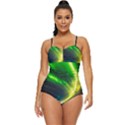 Lake Storm Neon Nature Retro Full Coverage Swimsuit View1