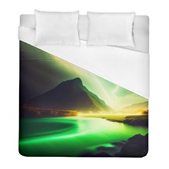 Aurora Lake Neon Colorful Duvet Cover (full/ Double Size) by Bangk1t