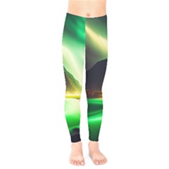 Aurora Lake Neon Colorful Kids  Leggings by Bangk1t