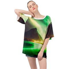 Aurora Lake Neon Colorful Oversized Chiffon Top by Bangk1t