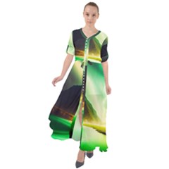 Aurora Lake Neon Colorful Waist Tie Boho Maxi Dress by Bangk1t