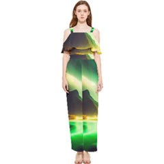 Aurora Lake Neon Colorful Draped Sleeveless Chiffon Jumpsuit by Bangk1t