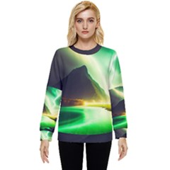 Aurora Lake Neon Colorful Hidden Pocket Sweatshirt