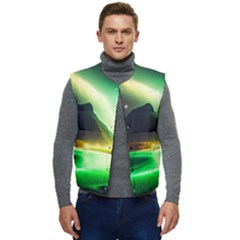 Aurora Lake Neon Colorful Men s Button Up Puffer Vest	