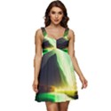 Aurora Lake Neon Colorful Ruffle Strap Babydoll Chiffon Dress View1