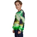 Aurora Lake Neon Colorful Kids  Crewneck Sweatshirt View2