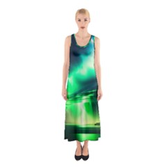 Lake Storm Neon Sleeveless Maxi Dress by Bangk1t