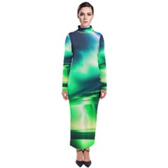 Lake Storm Neon Turtleneck Maxi Dress by Bangk1t