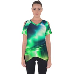 Lake Storm Neon Cut Out Side Drop T-shirt by Bangk1t