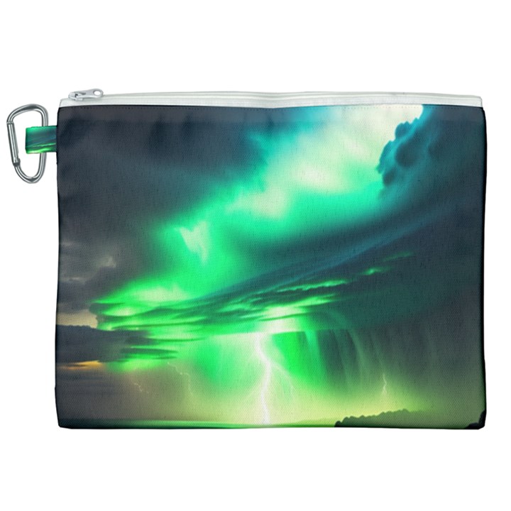 Lake Storm Neon Canvas Cosmetic Bag (XXL)