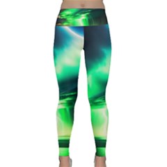 Lake Storm Neon Lightweight Velour Classic Yoga Leggings by Bangk1t