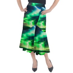 Lake Storm Neon Midi Mermaid Skirt by Bangk1t