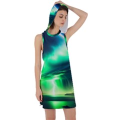 Lake Storm Neon Racer Back Hoodie Dress by Bangk1t