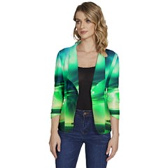 Lake Storm Neon Women s One-button 3/4 Sleeve Short Jacket by Bangk1t