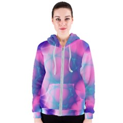 Geometry Abstract Pattern Hypercube Women s Zipper Hoodie by Bangk1t