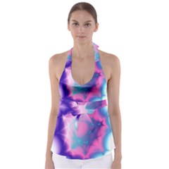 Geometry Abstract Pattern Hypercube Tie Back Tankini Top by Bangk1t