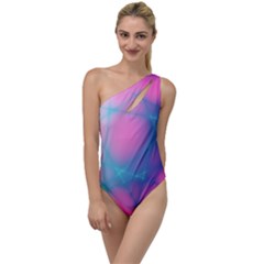 Geometry Abstract Pattern Hypercube To One Side Swimsuit by Bangk1t