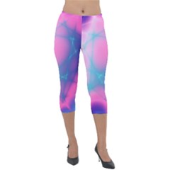 Geometry Abstract Pattern Hypercube Lightweight Velour Capri Leggings  by Bangk1t