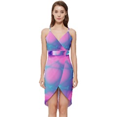 Geometry Abstract Pattern Hypercube Wrap Frill Dress by Bangk1t