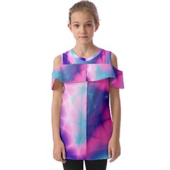 Geometry Abstract Pattern Hypercube Fold Over Open Sleeve Top by Bangk1t