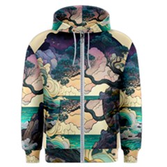 Tree Wave Ocean Men s Zipper Hoodie