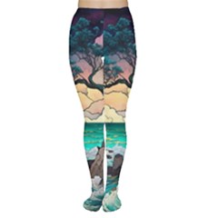 Tree Wave Ocean Tights