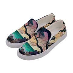 Tree Wave Ocean Women s Canvas Slip Ons by Bangk1t